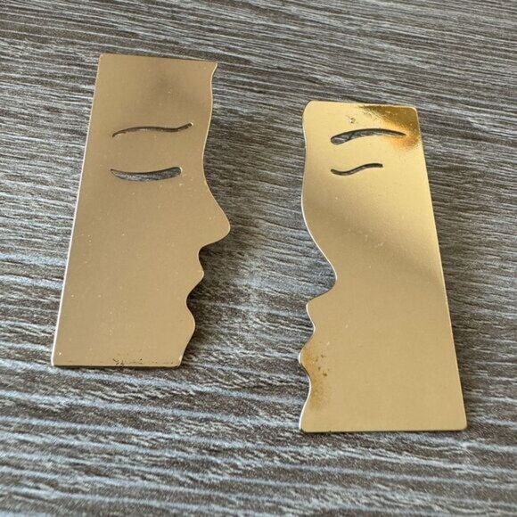 Statement face earrings A1089 - Picture 2 of 4